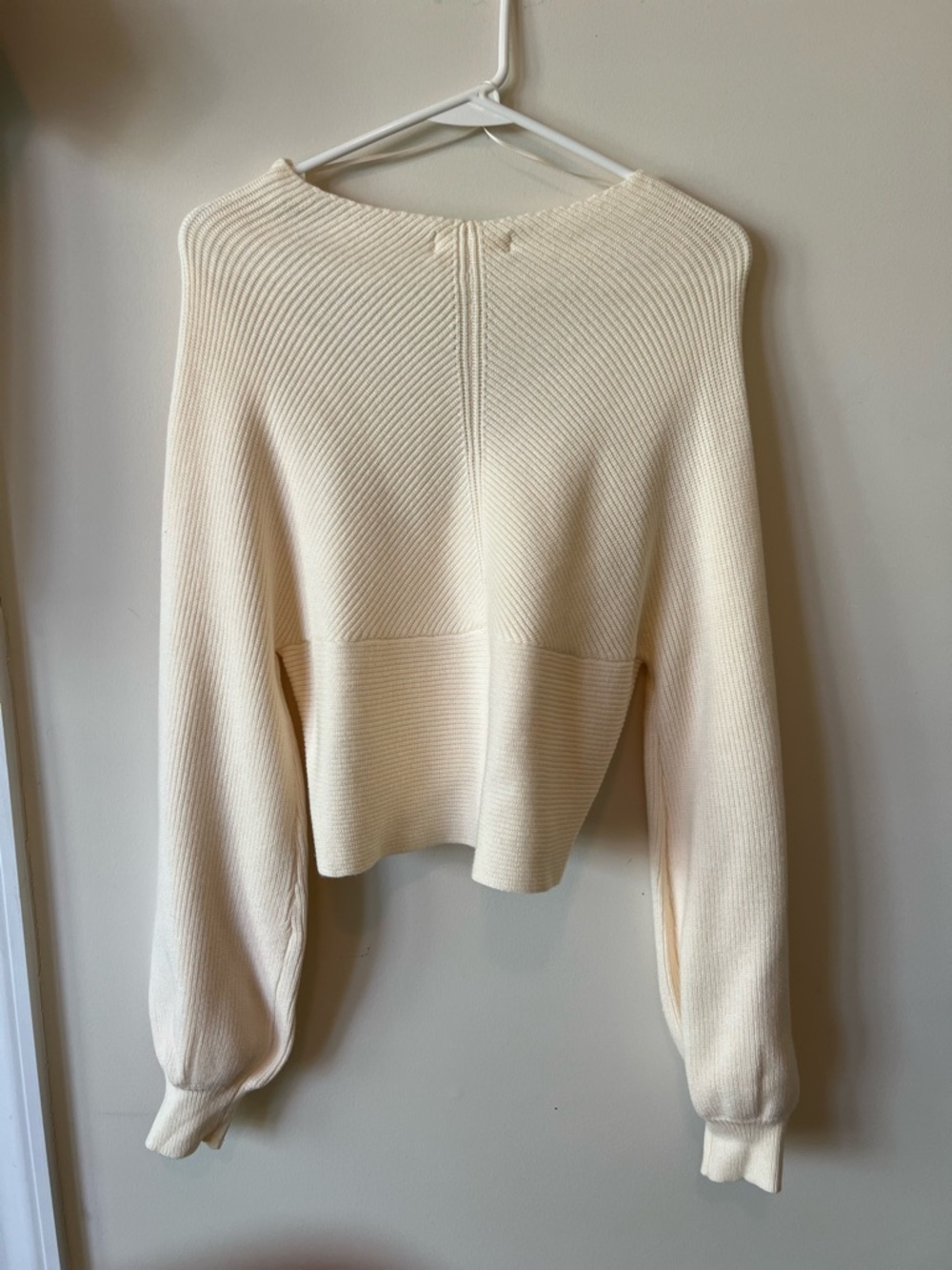 By Together Cream V-Neck Wrap Sweater - Picture 2 of 3